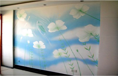 府谷画墙绘怎么画好白云的蓬松感？