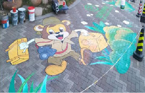 府谷夏季画地面彩绘会遇到的问题