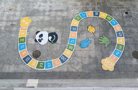 府谷地面游戏彩绘