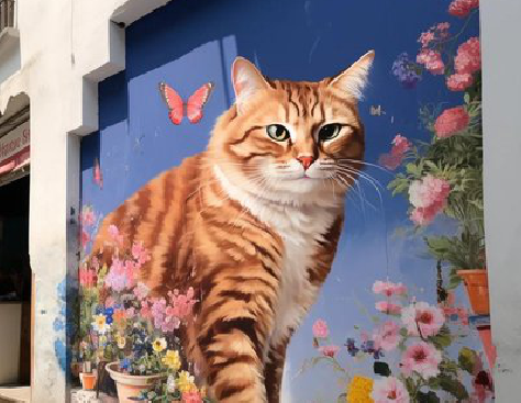 府谷自己绘制有个性的手绘墙